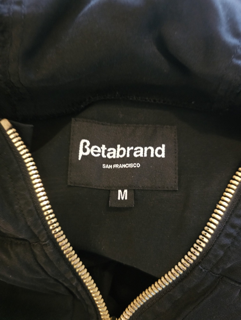 BETABRAND Women’s Black Hooded Zip-Front Jumpsuit - Medium - Picture 3 of 4